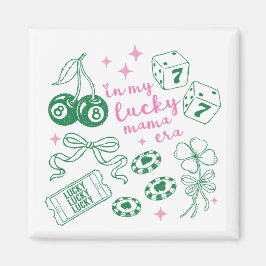 In My Lucky Mama Era Cute St Patricks Day Magneet