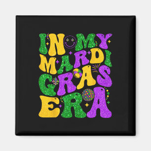In My Mardi Gras Era Festival Retro Shirt Carnaval Magneet