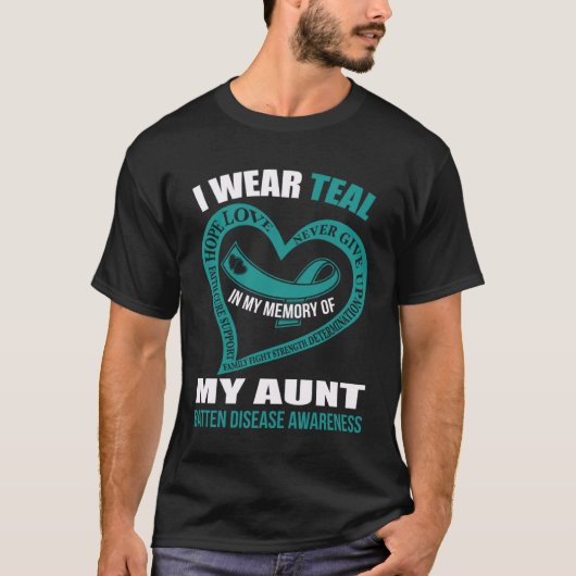 In my memory of my aunt BATTEN DISEASE AWARENESS T-shirt (Voorkant)
