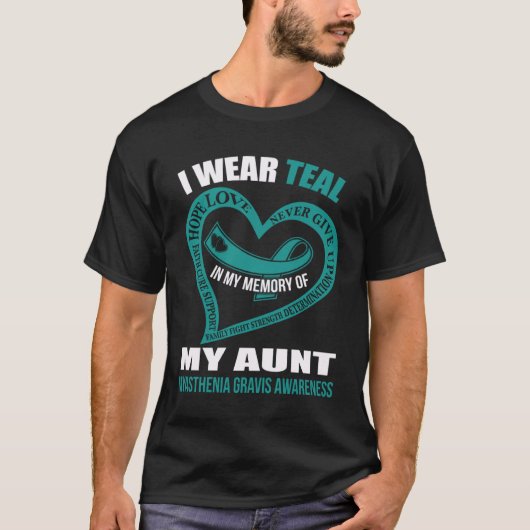 In my memory of my aunt MYASTHENIA GRAVIS AWARENES T-shirt (Voorkant)