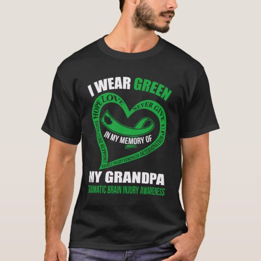 In my memory of my grandpa TBI AWARENESS T-shirt (Voorkant)