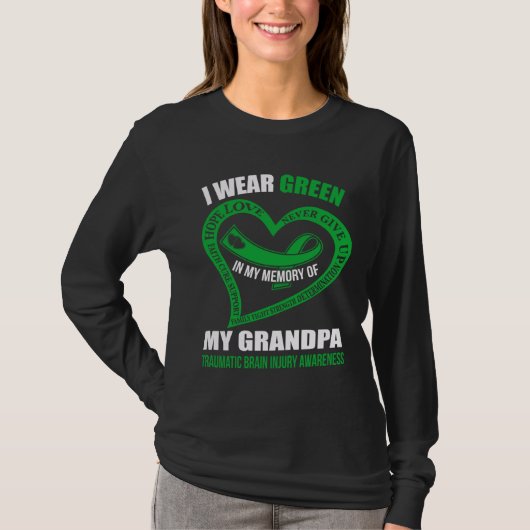 In my memory of my grandpa TBI AWARENESS T-shirt (Voorkant)