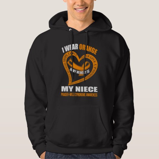 In my memory of my niece PRADER WILLI SYNDROME AWA Hoodie (Voorkant)