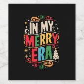 In My Merry Era Christmas Xmas Holiday FamilyIn My Wijn Etiket (Enkel label)