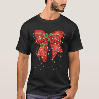 In My Merry Era Coquette Bow Mistletoe Christmas L T-shirt