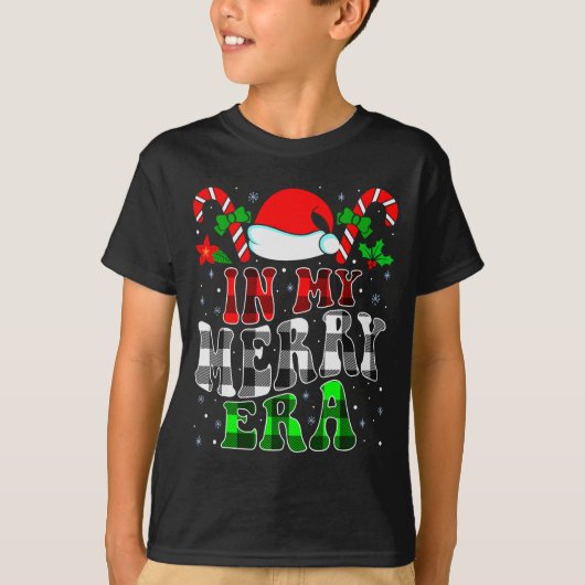 In My Merry Era Family Matching Cute Groovy Merry  T-shirt (Voorkant)