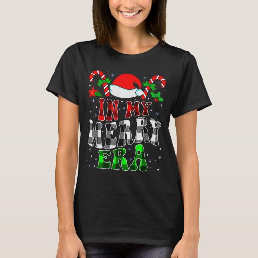 In My Merry Era Family Matching Cute Groovy Merry  T-shirt (Voorkant)