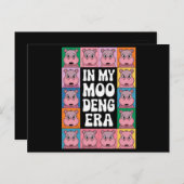 In My Moo Deng Era Moo Deng Hippo Lover Briefkaart (Voorkant / Achterkant)