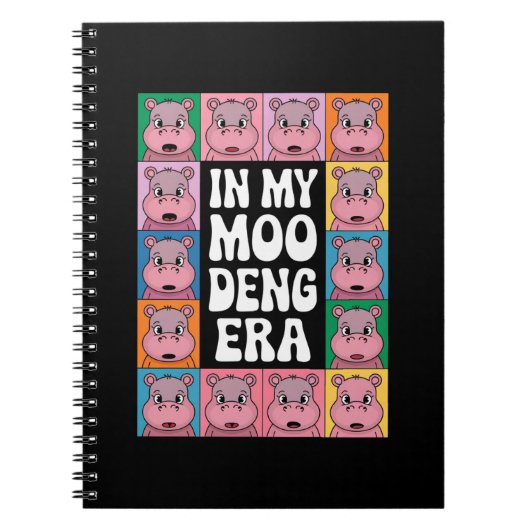 In My Moo Deng Era Moo Deng Hippo Lover Notitieboek (Voorkant)