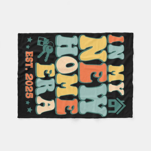 In My New Home Era, Funny New Homeowner Est. 2025  Fleece Deken (Voorkant (Horizontaal))