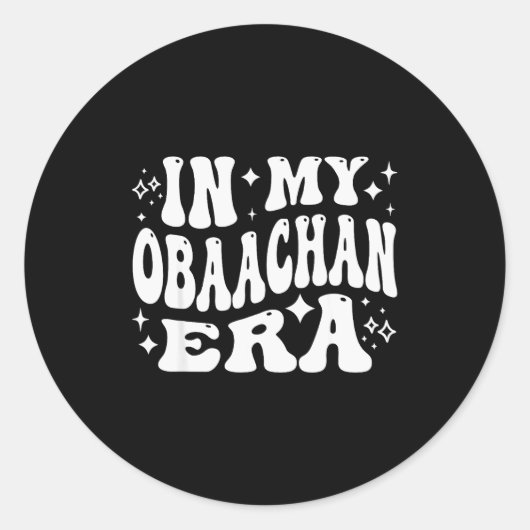 In My Obaachan Era, Japanese Grandma Japan Grandmo Ronde Sticker (Voorkant)