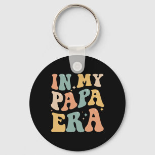 In My Papa Era Lover Groovy Retro Daddy Funny Fath Sleutelhanger