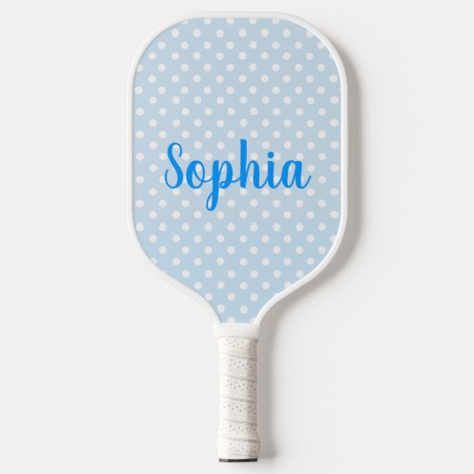 In My Pickleball Era Custom Name Blue Design Paddle (Voorkant)