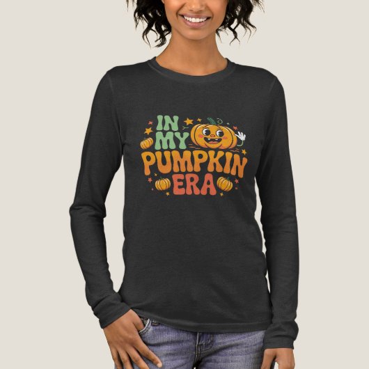 In My Pumpkin Era - Kawaii Halloween Pumpkin  Tri-Blend Shirt (Voorkant)
