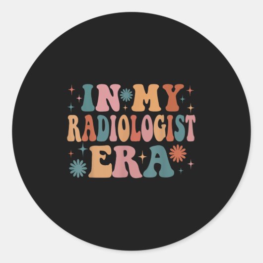 In My Radiologist Era Funny Women Christmas  Ronde Sticker (Voorkant)