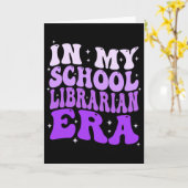 In My School Librarian Era Groovy Ck To School Boo Kaart (Gele Bloem)