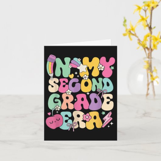 In My Second Grade Era Teachers Women Back To Scho Kaart (Gele Bloem)