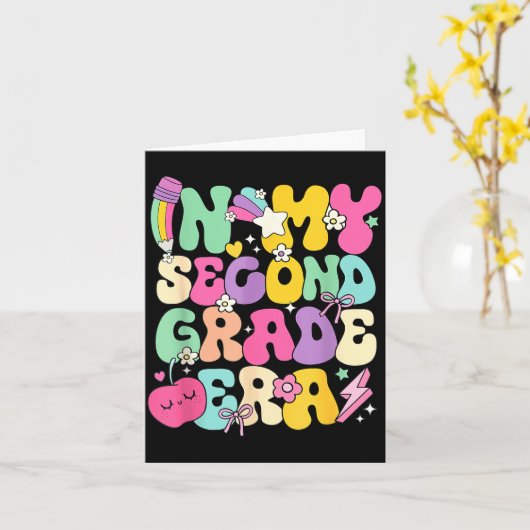 In My Second Grade Era Teachers Women Back To Scho Kaart (Gele Bloem)