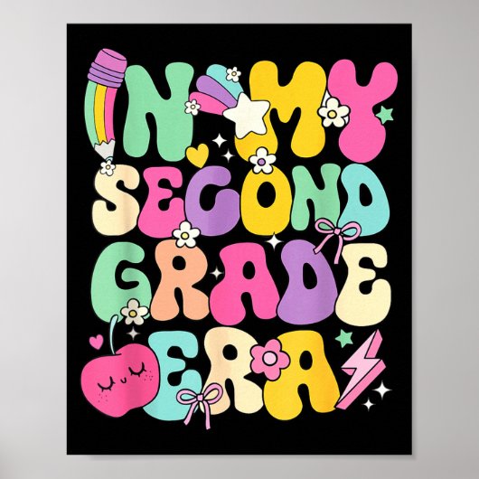 In My Second Grade Era Teachers Women Back To Scho Poster (Voorkant)