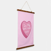 "In My Self Love Era" Hout Bovenop wandtapijt Hangend Wandkleed (Gebogen)