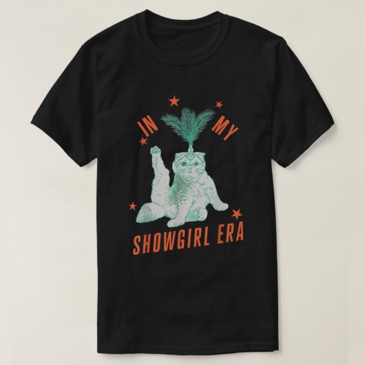 In My Showgirl Era Funny Retro Cat Shirt (Design voorkant)