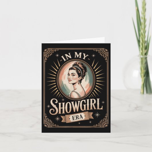 In My Showgirl Era Retro Glamorous Confidence Wome Kaart (Voorkant)