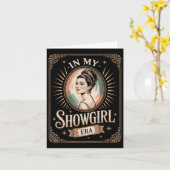 In My Showgirl Era Retro Glamorous Confidence Wome Kaart (Gele Bloem)