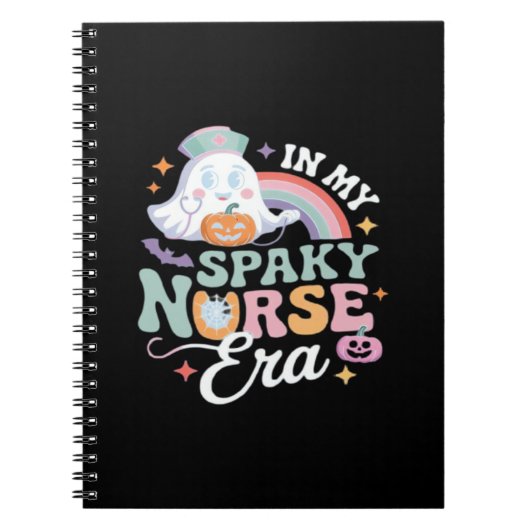 In My Spooky Nurse Era Halloween Trick Or Treat Es Notitieboek (Voorkant)