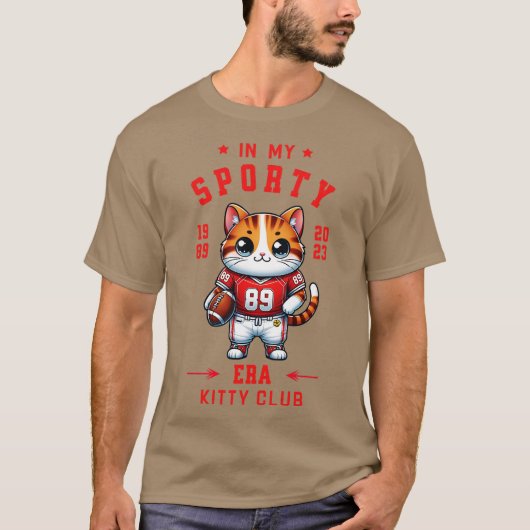 In my sporty era Cute cat design T-shirt (Voorkant)