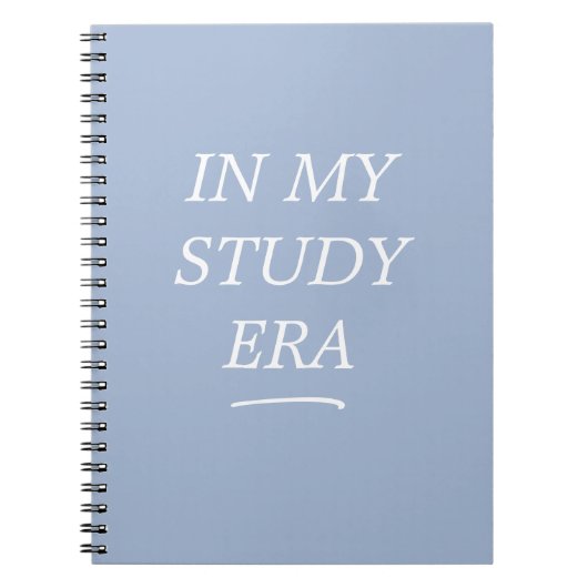 In My Study Era Blue Spiral Notebook Notitieboek (Voorkant)