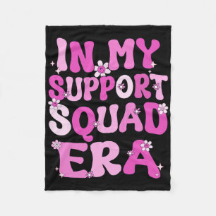 In My Support Squad Era Groovy borstkanker Aware Fleece Deken