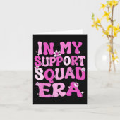 In My Support Squad Era Groovy borstkanker Aware Kaart (Gele Bloem)