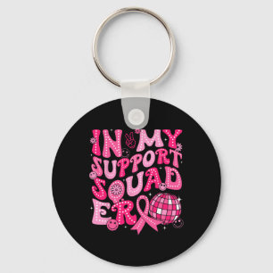 In My Support Squad Era Groovy borstkanker Aware Sleutelhanger