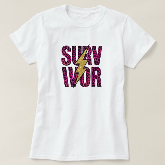 In My Survivor Era, Leopard Breast Cancer T-shirt (Design voorkant)