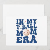 In My T-Ball Mom Era Tee-Ball Moeder Moederdag Feestdagenkaart (Voorkant / Achterkant)