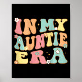 In My Tante Era (On Back) Groovy Retro voor Tante  Poster (Voorkant)