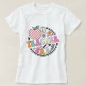 In My Teacher Era Floral, Retro Teacher's T-shirt (Design voorkant)