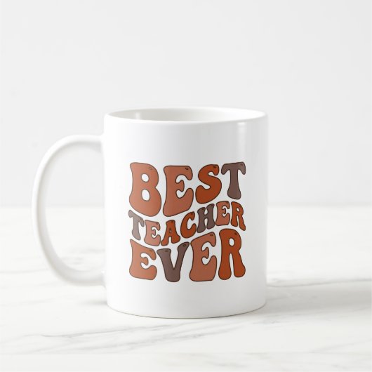 In My Teacher Era – Retro Wavy Personalized Koffiemok (Links)