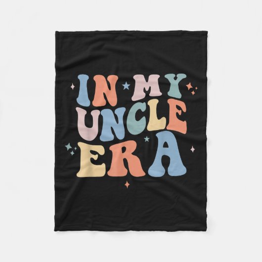 In My Uncle Era Retro Groovy Father's Day Fleece Deken (Voorkant)