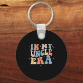 In My Uncle Era Retro Groovy Father's Day Sleutelhanger (Voorkant)