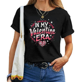 In My Valentine Era Girls Retro Disco Valentines  T-shirt