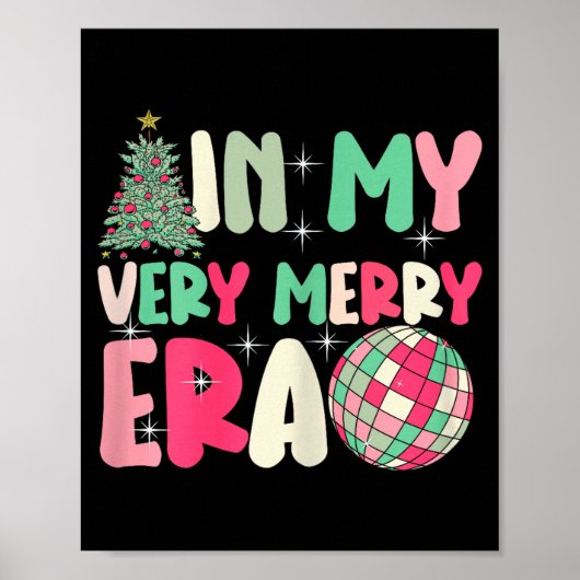 In My Very Merry Era - Cute Groovy Xmas Poster (Voorkant)