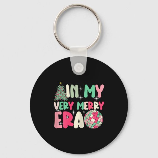 In My Very Merry Era - Cute Groovy Xmas  Sleutelhanger (Voorkant)
