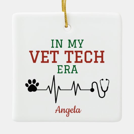 In My Vet Tech Era Keramisch Ornament (Voorkant)