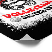 In My Volleyball Sister Era Groovy Bleached Sis Ba Poster (Hoek)