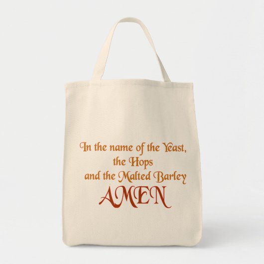 In naam van de gist tote bag (Voorkant)
