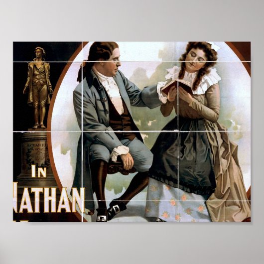 In Nathan Hale, door 'Clyde Fitch'  theater Poster (Voorkant)
