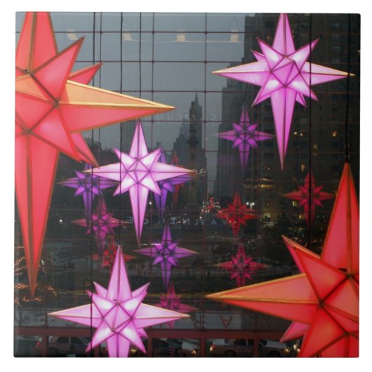 In New York City. kerstversiering binnenin Tegeltje (Voorkant)