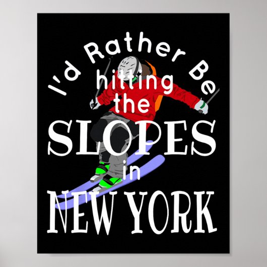 In New York zou ik liever de hellingen raken van F Poster (Voorkant)