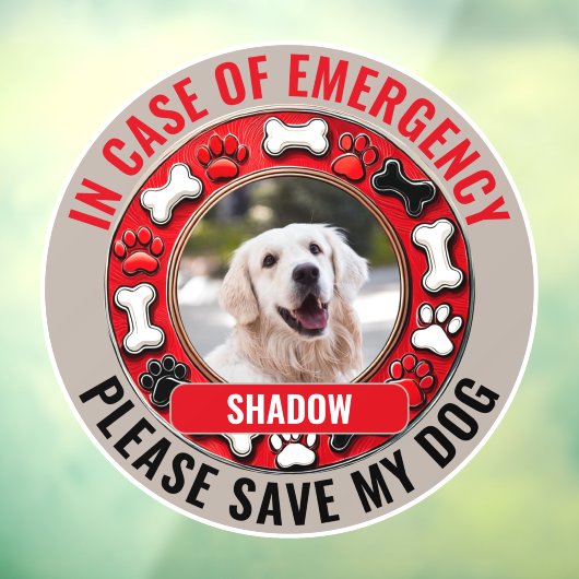 In Nood Geef Mijn Hond Een Kans Ruitsticker Raamsticker (Vel 3)